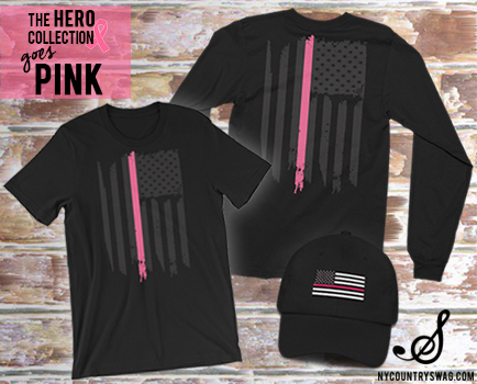 The Pink Line from NYCountry Swag's Hero Collection, Breast Cancer Awareness