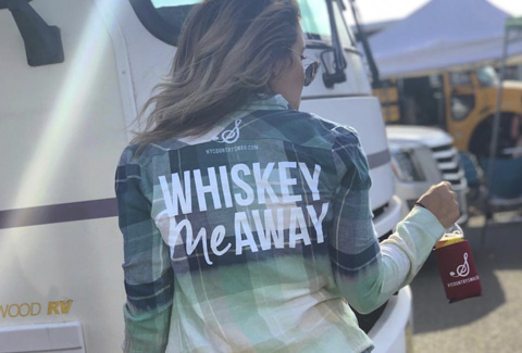'Whiskey Me Away' Flannel from NYCountrySwag.com Shop