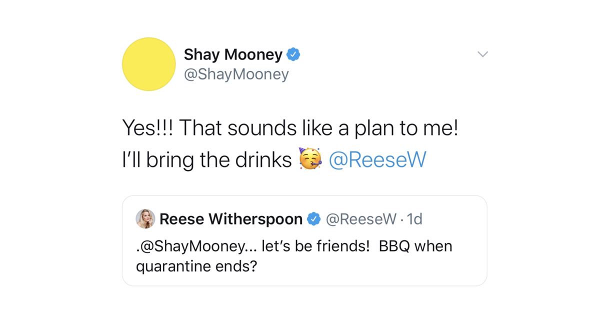 Reese Witherspoon Shay Mooney Kelsea Ballerini Tweets