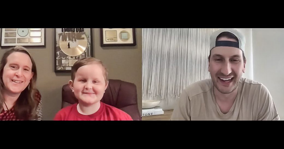 Russell Dickerson virtually meets with St. Jude patient Ian and his mom, Anna