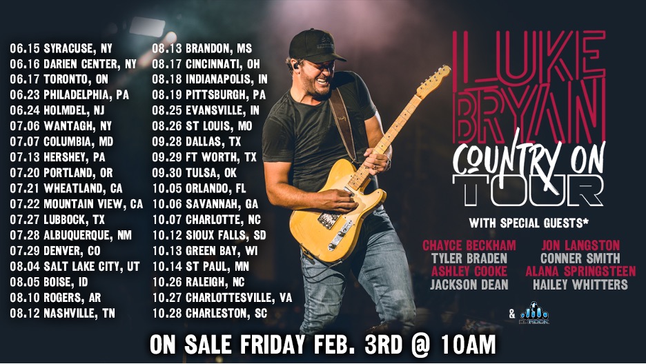 Luke Bryan Announces New Country On Tour With Special Guests